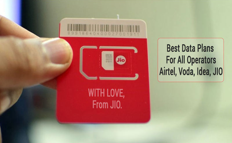 Best Prepaid Plans India - JIO, Idea, Airtel, Vodafone