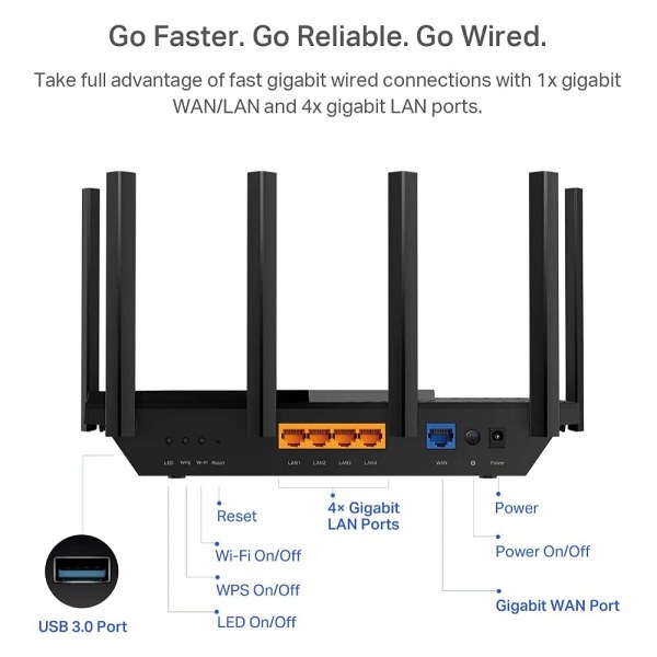 TP-Link Archer AX73 AX5400 Dual Band Gigabit Wireless Wi-Fi 6 Router