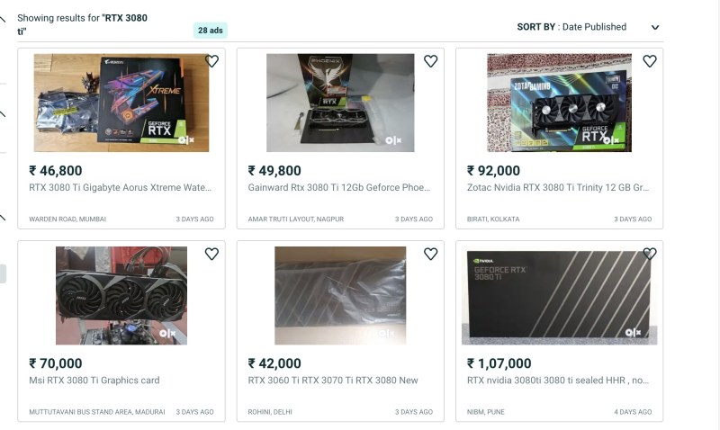 Used Graphics Card Prices